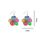 Kleurrijke 2D Acryl Hibiscus Bloem Oorbellen – Tropische Statement Hangers