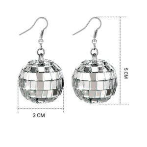 Schitterende Zilverkleurige Discobal Oorbellen – De Perfecte Eyecatcher