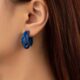 Trendy Triple Hoop Oorbellen – Kobalt Blauw